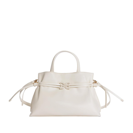Sam Edelman Poppy Small Drawstring Crossbody Handbag Ivory