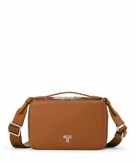 TUMI - Voyageur Myla Crossbody - Stylish Shoulder Bag with Key Leash, Card Pockets & More - Everyday Women's Purse - Caramel Leather