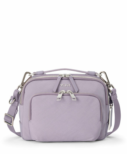 TUMI - Voyageur Teghan Crossbody - Women's Compact Everyday Purse with Leather Trim - Lavender