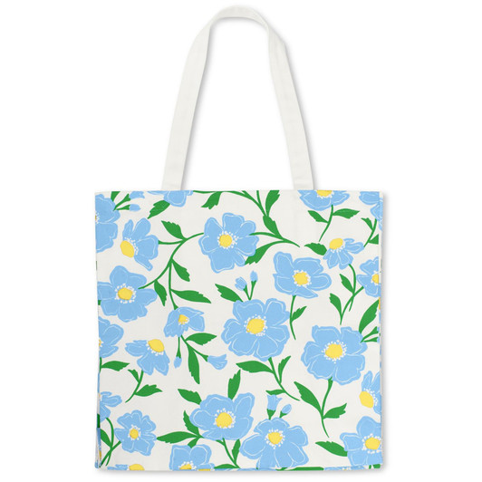 kate spade new york Canvas Tote Bag for Women, Cute Tote Bag for Work or Teacher, Canvas Beach Bag, Book Tote with Pocket, Sunshine Floral…