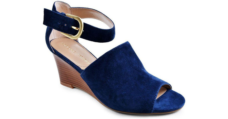 Adrienne Vittadini Ranta Women Wedge Sandals , Blue (11360121-P)