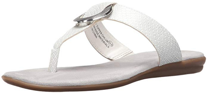 AEROSOLES Supper Chlub Women Thong Sandals (5.5M, WHITE SNAKE)(11191718-P)