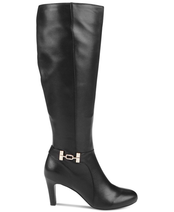 Bandolino Lamari Women Knee High Boots, Black US 8.5W (15349906-P)