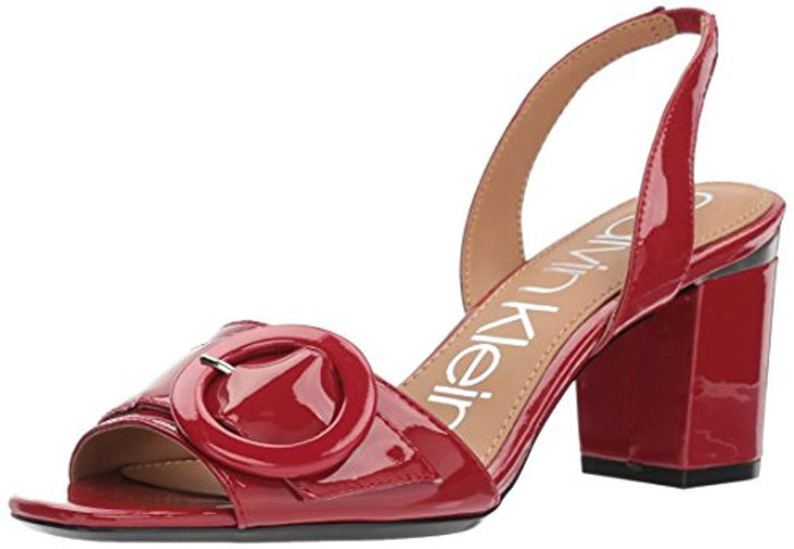 Calvin Klein Claudia Women Block Heel Sandals , Red (10611154-P)