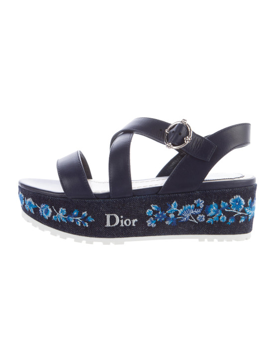 Christian Dior Inc Prairie Women Strappy Sandals , Blue (12284683-P)