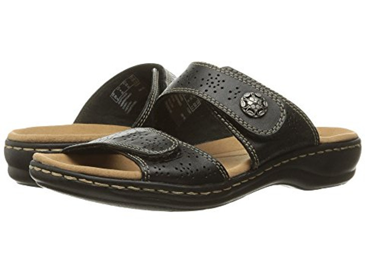 Clarks Of England Leisa Lacole Women Slide Sandals , Black (10707985-P)