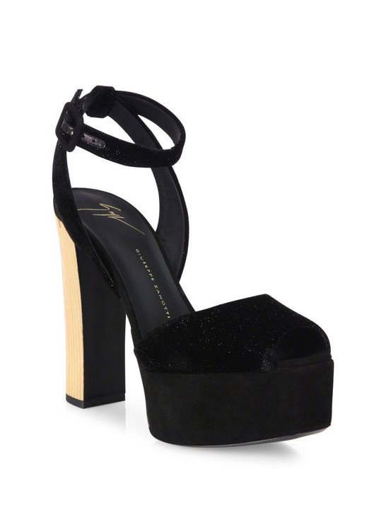 Giuseppe Zanotti Lavina Women Platform Heels (37 Eu, Black)(10705490-P)