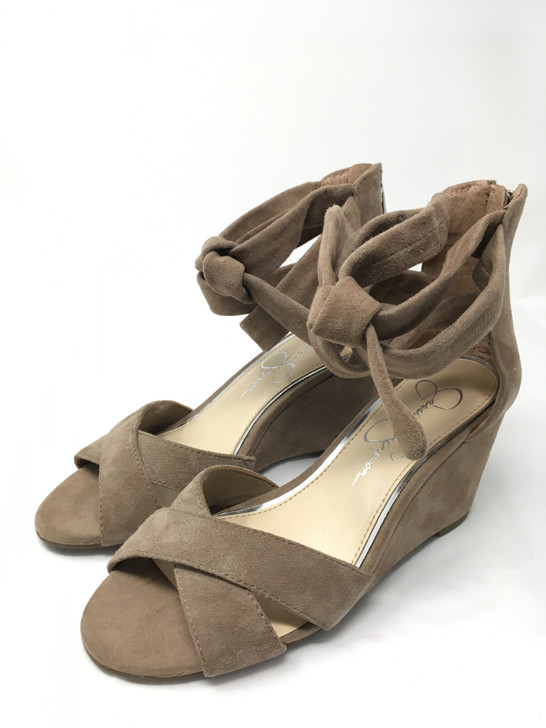 Jessica Simpson Cyrena Women Wedge Sandals , Taupe (10790479-P)