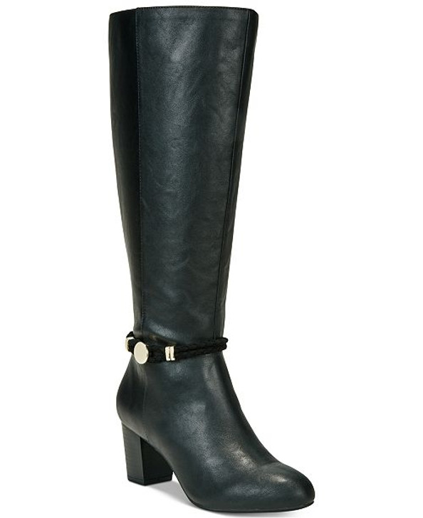 Karen Scott Galee Women Dress Boots , Black (18033635-P)