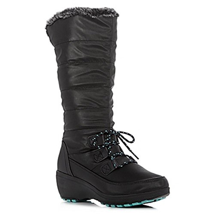 Khombu Ashton Women Cold Weather Boot , Black (X5-DWTT-G7F2-P)