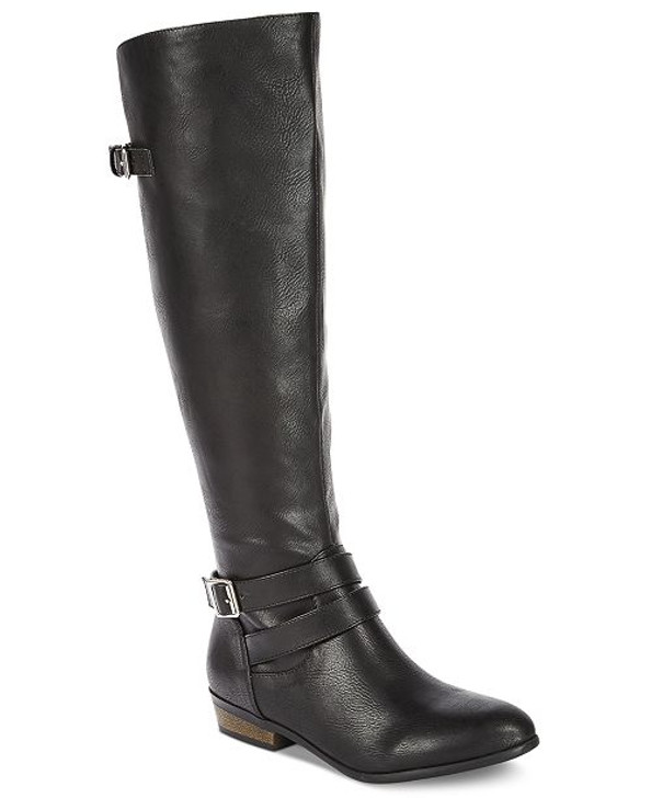 Material Girl Carleigh Women Riding Boots , Black (12098630-P)