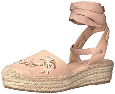 Nanette Lepore Beatriz Women Espadrille Platform Flats (7M, Blush)(13787734-P)