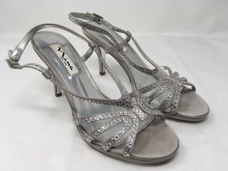 Nina Bobbie Women Heel Sandals , Silver (13471463-P)