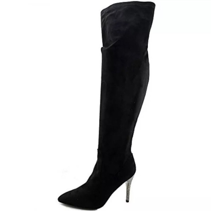 Nina Rocklin Women Over The Knee Boots , Black (15566041-P)