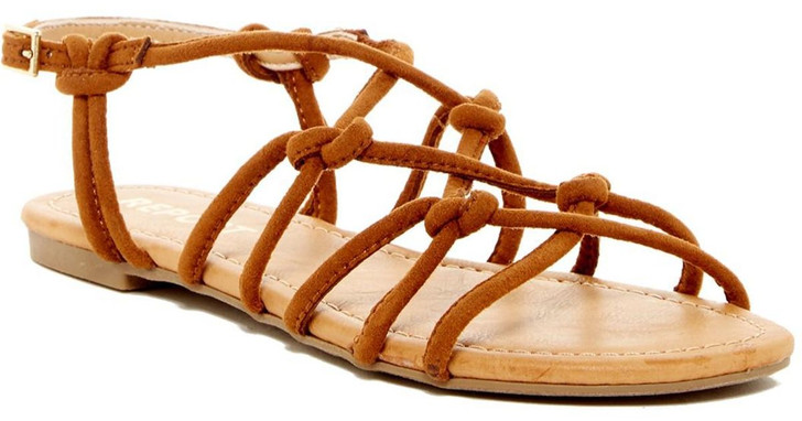 Report Gail Women Strappy Flat Sandals (7M, Tan)(15289137-P)