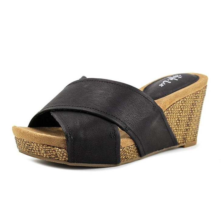 Style & Co Jilleep Women Wedge Sandals , Black (14492667-P)