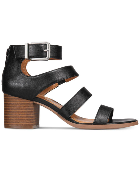 Style & Co. Naomii Women Block Heel Sandals , Black (14992494-P)