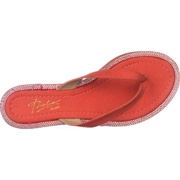 Thalia Sodi Bedaf Women Flat Sandals (8 M, Coral)(12455210-P)