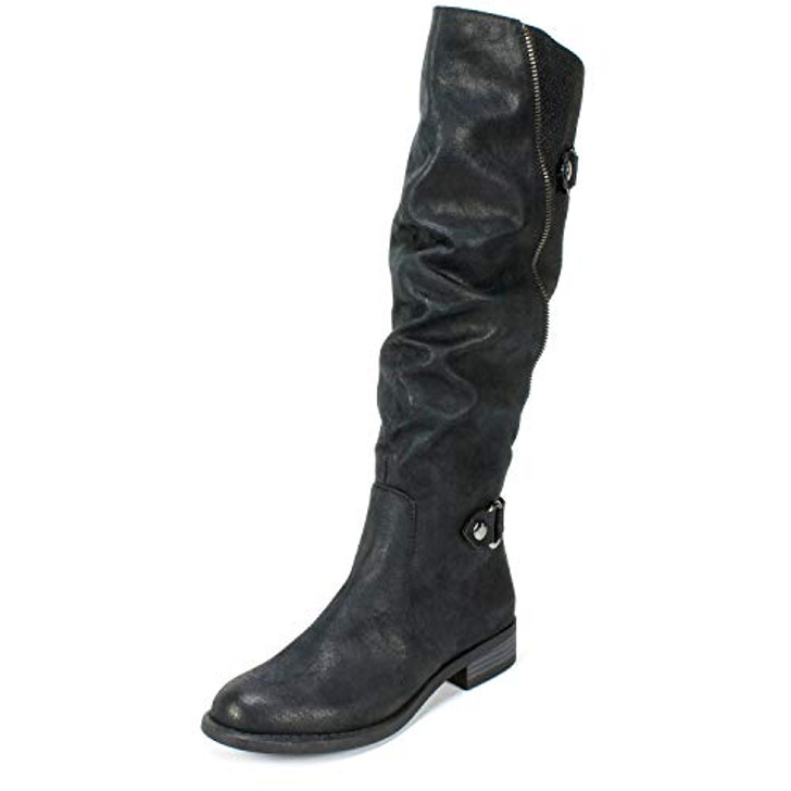 White Mountain Leto Women Riding Boots , Black (12669039-P)
