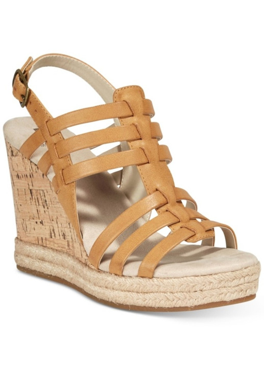 White Mountain Veronique Women Wedge Sandals , Brown (13109482-P)