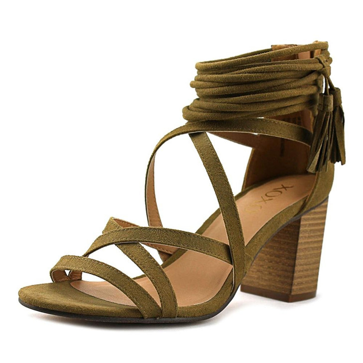 Xoxo Elle Women Heel Sandals (8.5M, Olive)(17138014-P)
