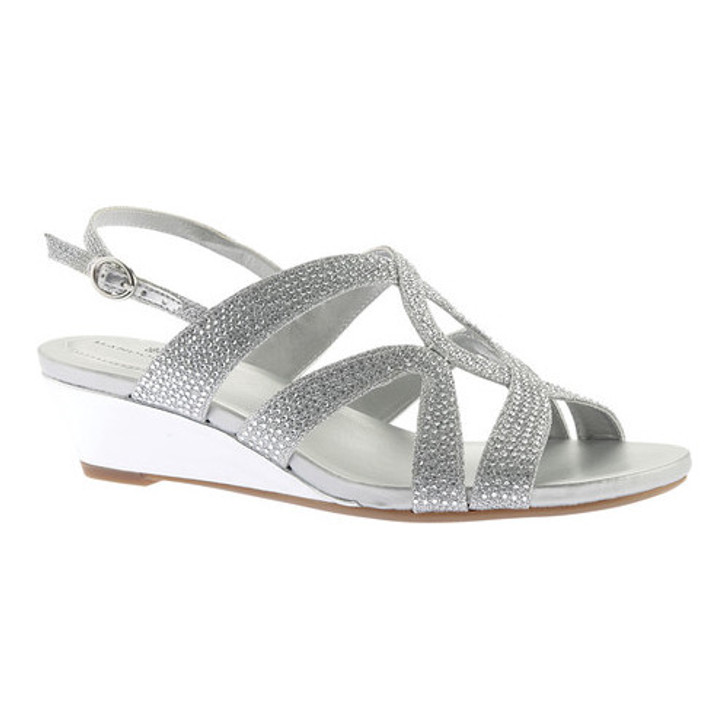 Bandolino Gomeisa Women Wedge Sandals , Silver (13568560-P)