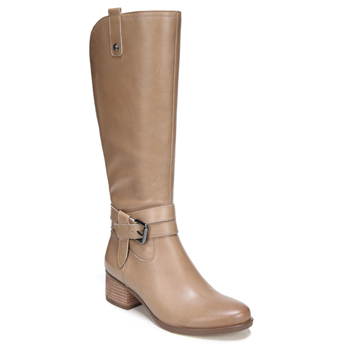 Naturalizer Dev Women Riding Boots, Beige 8M WC(10307144)