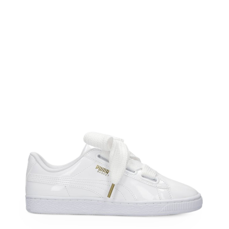 Puma 363073-BasketHeartPatent Women Sneakers, White (105767)