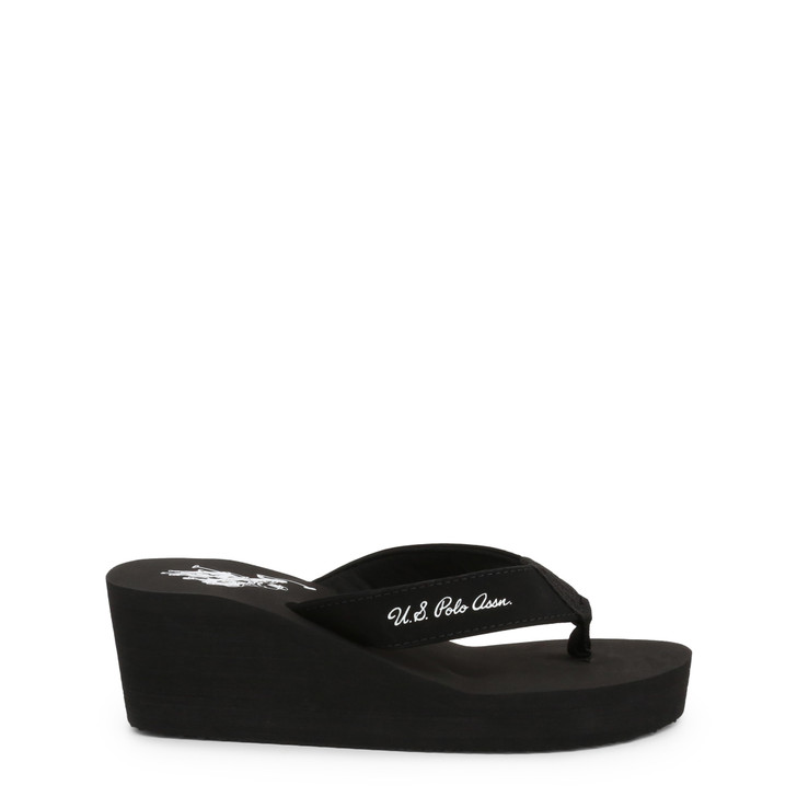 U.S. Polo Assn. CHANY4093S0_Y2 Women Flip Flops, Black (107242)