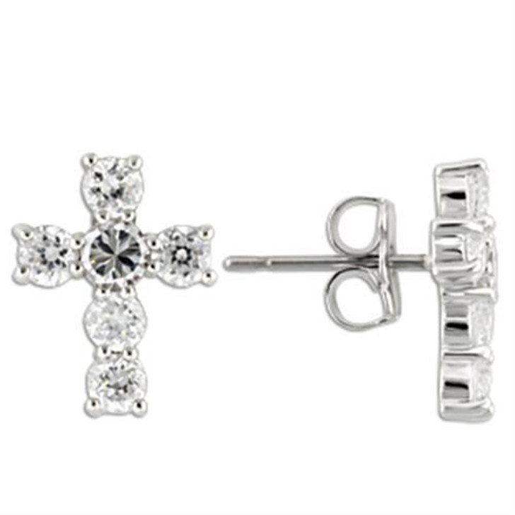 Women 925 Sterling Silver AAA Grade CZ Earrings, (almd-0W155)