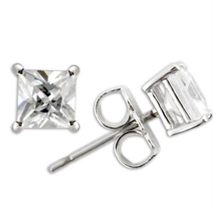 Women 925 Sterling Silver AAA Grade CZ Earrings, (almd-0W159)