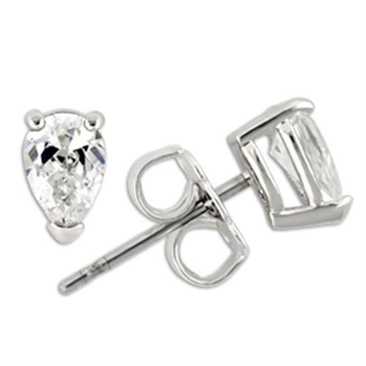 Women 925 Sterling Silver AAA Grade CZ Earrings, (almd-0W163)