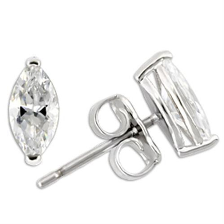 Women 925 Sterling Silver AAA Grade CZ Earrings, (almd-0W167)