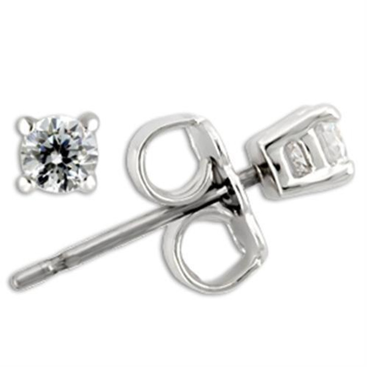 Women 925 Sterling Silver AAA Grade CZ Earrings, (almd-0W169)