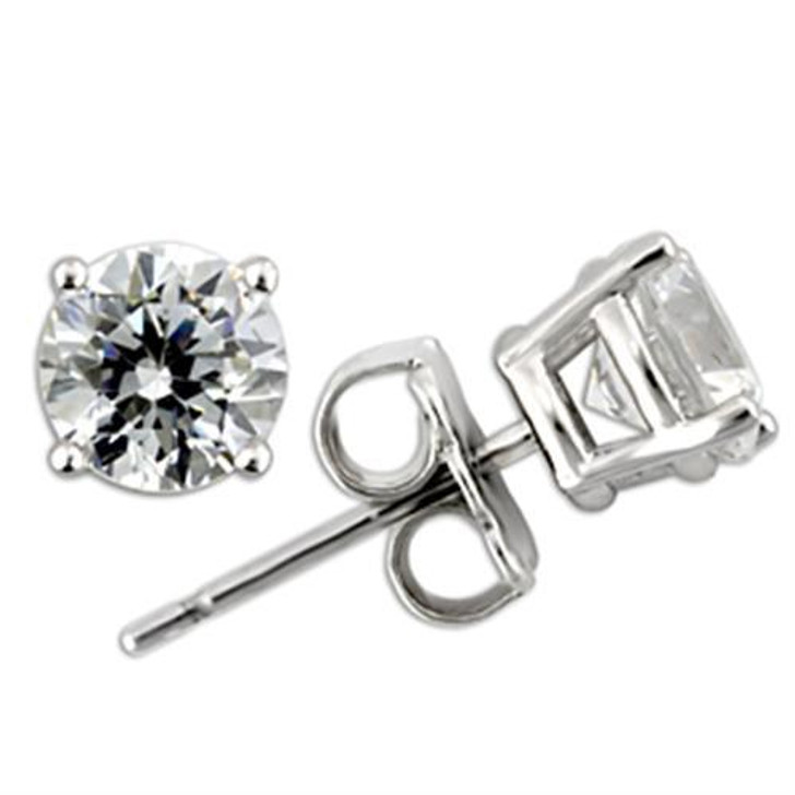 Women 925 Sterling Silver AAA Grade CZ Earrings, (almd-0W172)