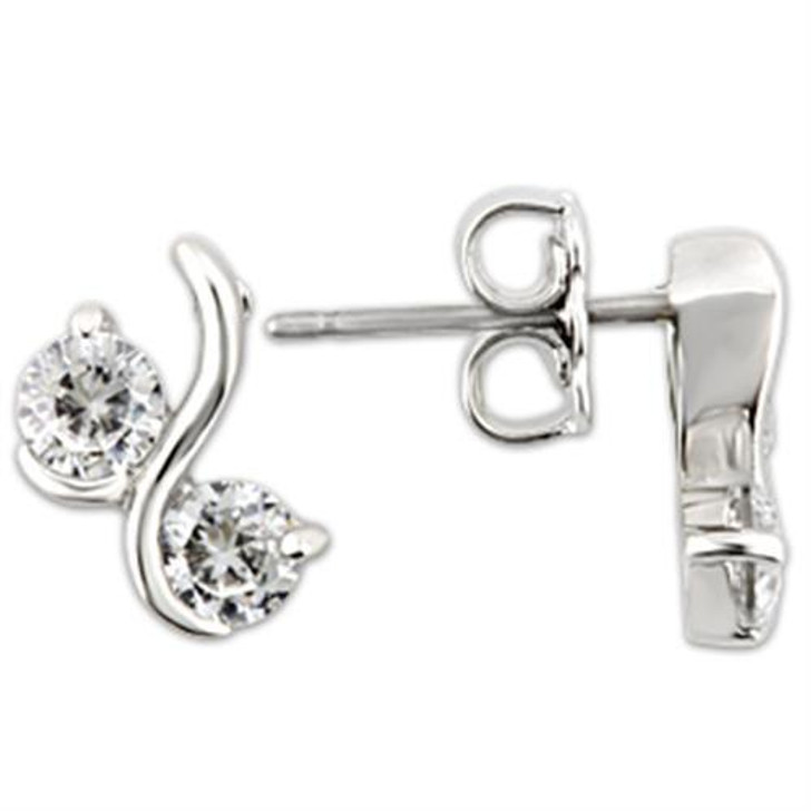 Women 925 Sterling Silver AAA Grade CZ Earrings, (almd-0W176)