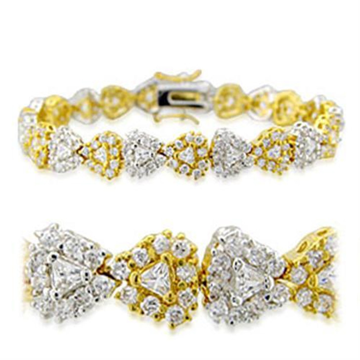 Women Brass AAA Grade CZ Bracelet, (almd-23711)