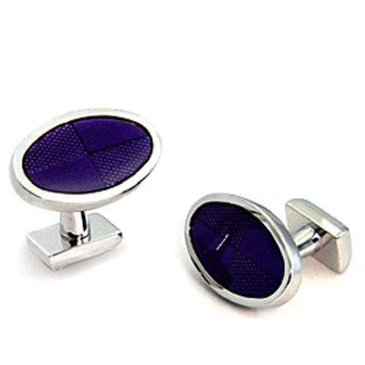 Men Brass Epoxy Cufflink, (almd-LO1190)