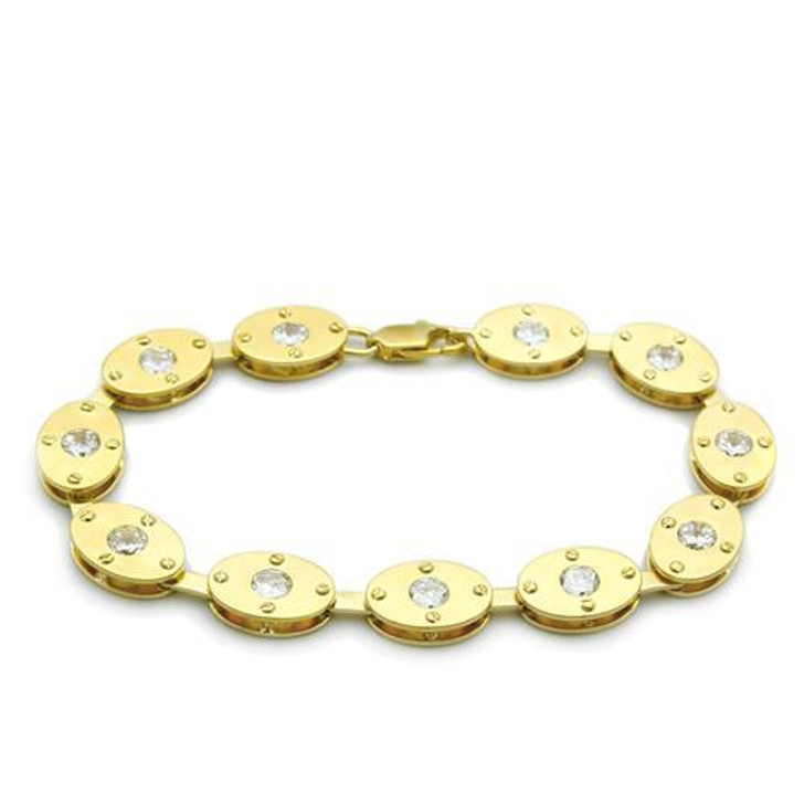 Women Brass AAA Grade CZ Bracelet, (almd-LO2018)