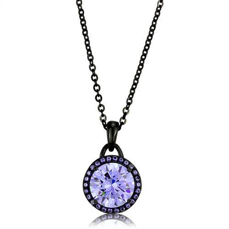 Women Stainless Steel AAA Grade CZ Chain Pendant, (almd-TK2525)