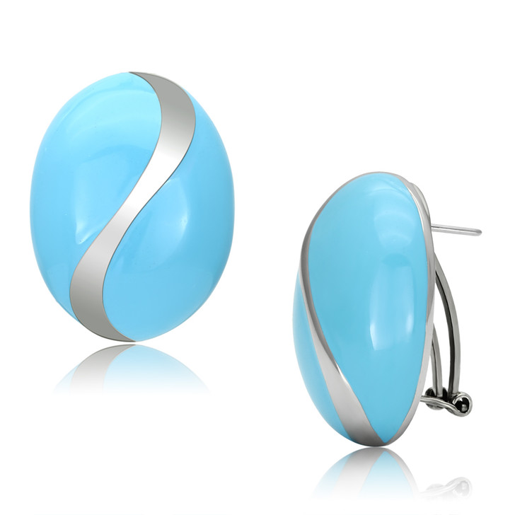 Women Stainless Steel Epoxy Earrings, (almd-TK892)