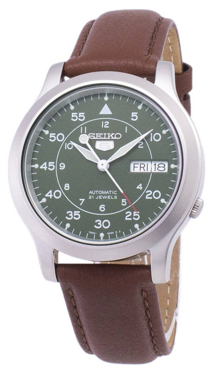 Seiko 5 Military SNK805K2-SS5 Automatic Brown Leather Strap Men's