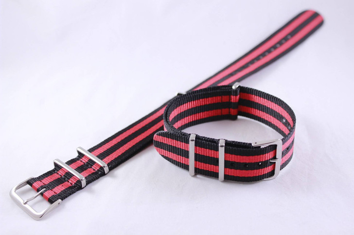 Red And Black Nato Strap 22mm