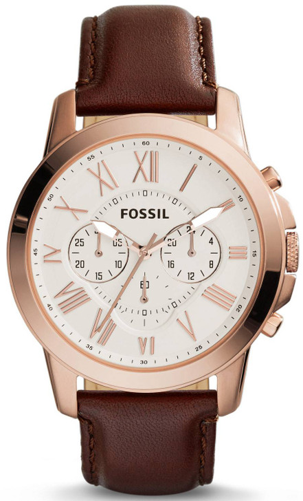 Fossil Grant Chronograph Brown Leather FS4991 Men's Watch