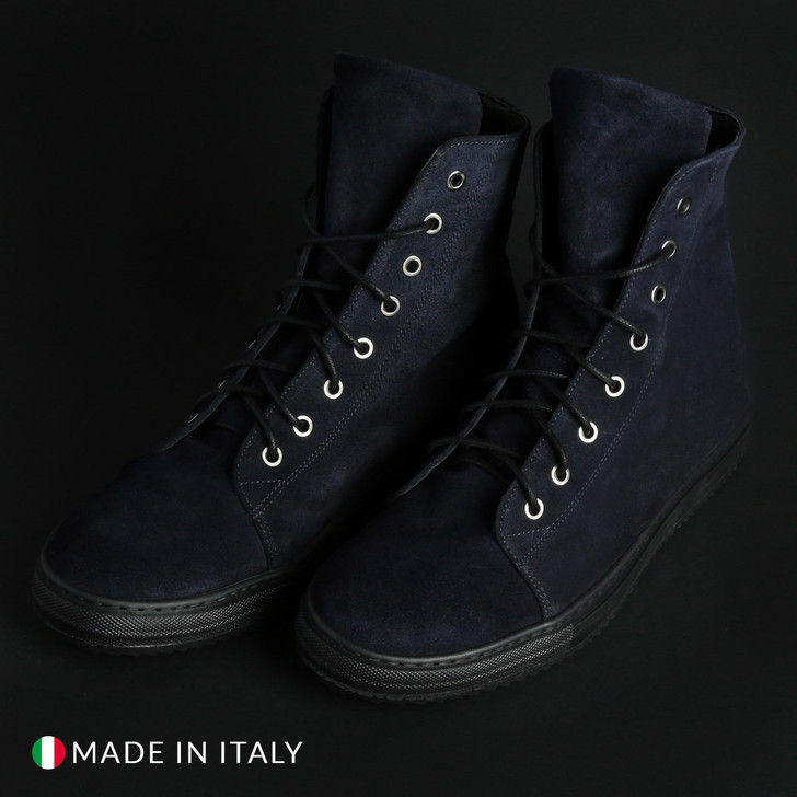 R21 RICKY_4_CAMOSCIO Men Ankle boots, Blue (108328)