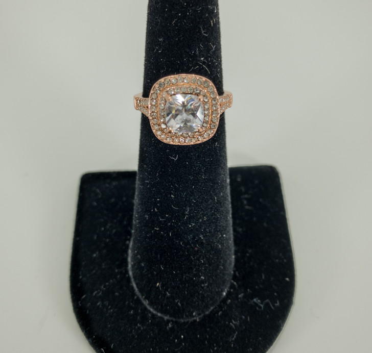 Charter Club Women Rose Gold Halo Ring