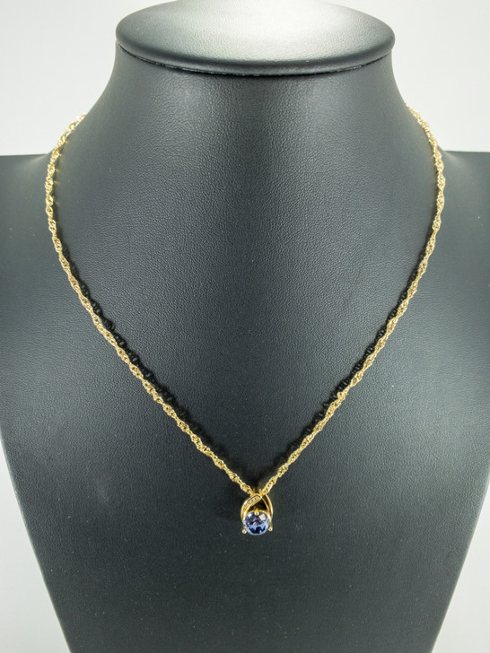 Charter Club Women Blue Crystal Pendant Necklace