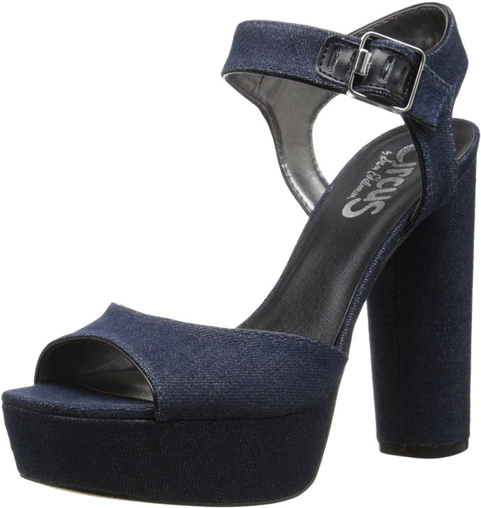 Circus By Sam Edelman Cosmo Women Peep Toe Platform Heel Sandals, Navy Us 7(18847367)