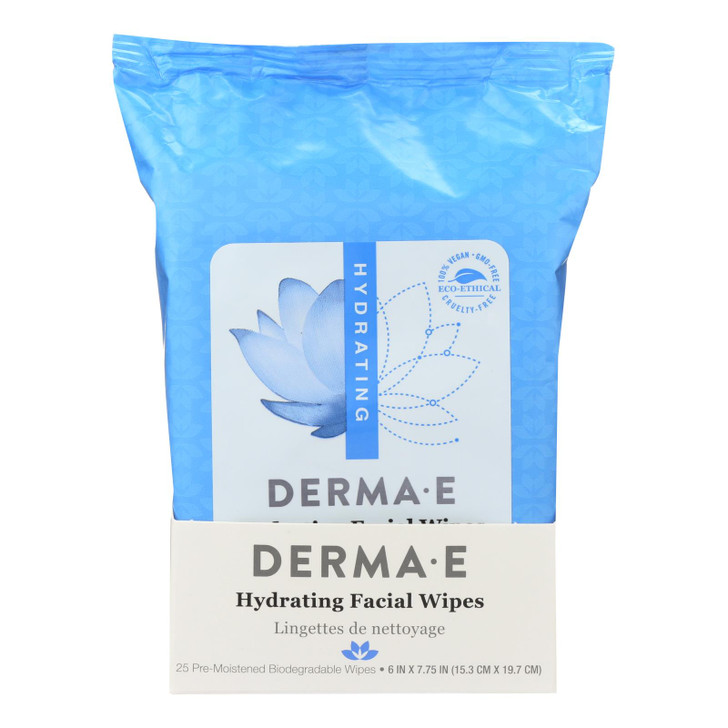 Derma E - Facial Wipes - Hydrating - 25 ct