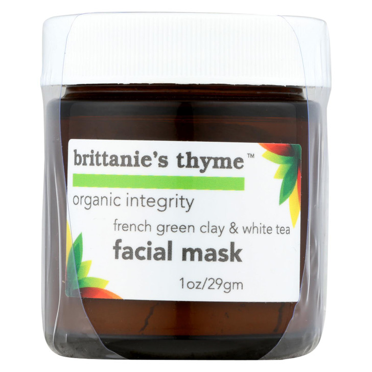 Brittanie's Thyme - Facial Mask - French Green Clay and White Tea - 1 oz.